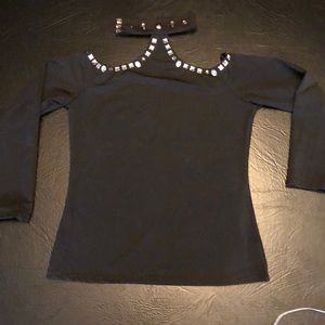 Black Bing Chocker Top